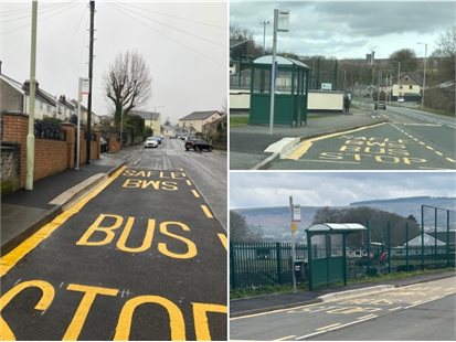Bus stop improvements completed at 100 locations in Cynon Valley